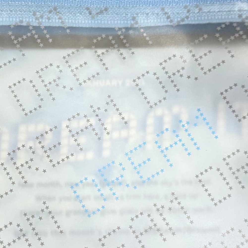 Ipsy Clear and Blue and Silver Dream Makeup Bag Toiletry Bag Pencil Pouch